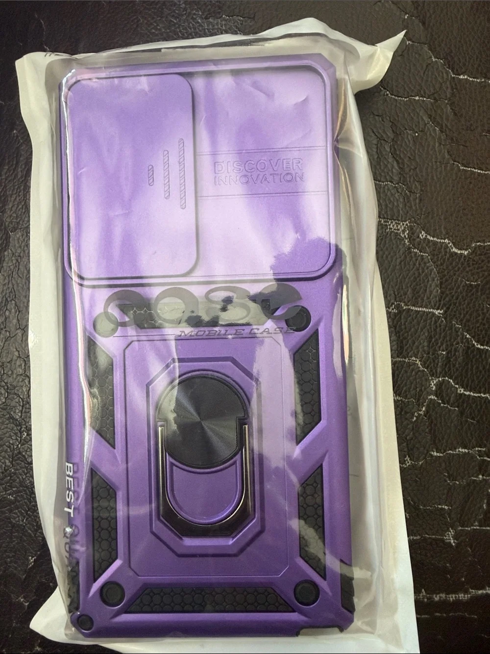 Purple Rugged Armor Phone Case with Kickstand